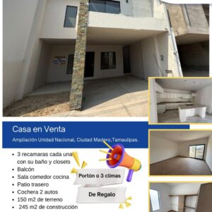 casa en venta unidad nacional madero (1)
